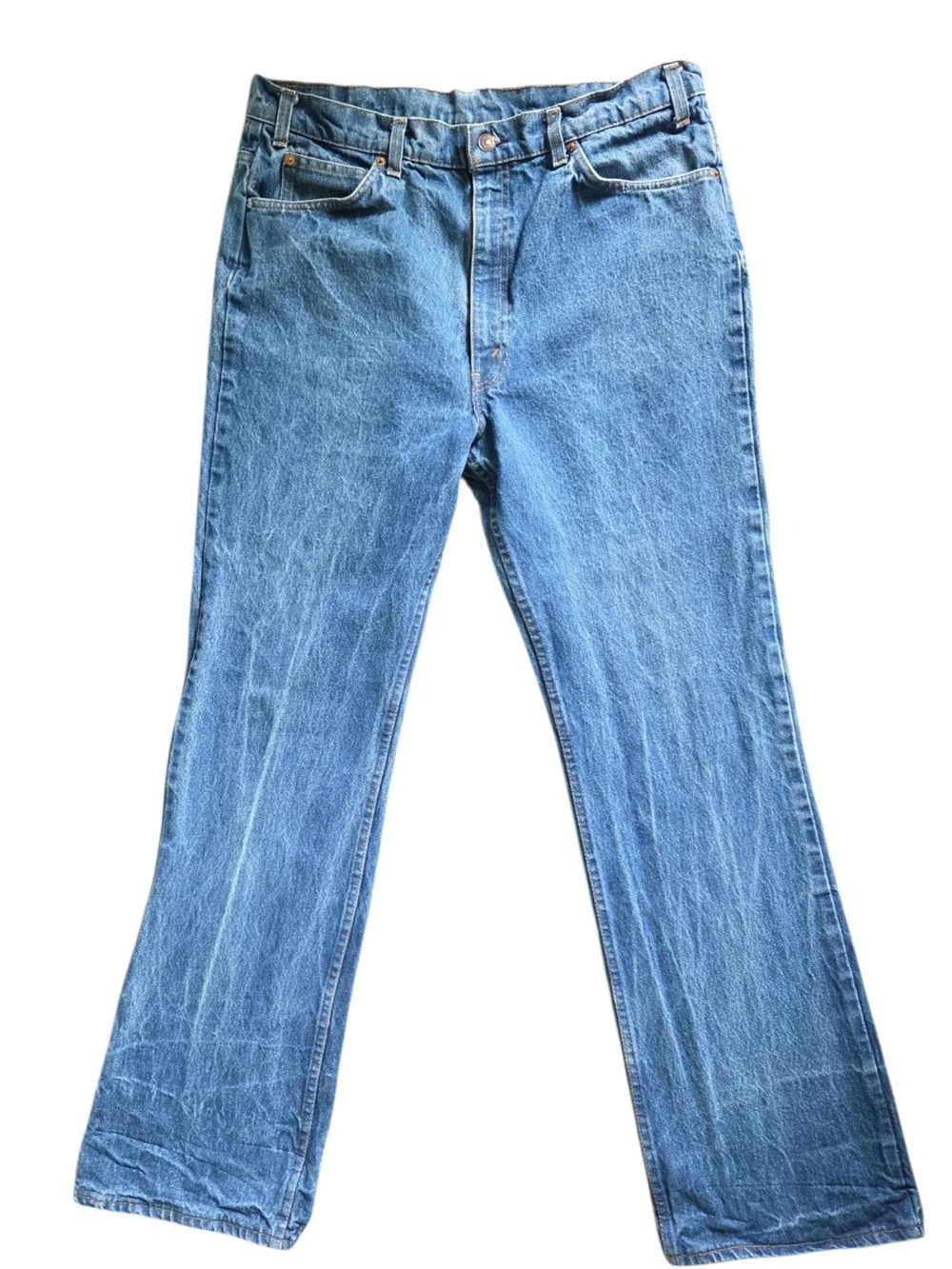 Vintage 1980's Mens Levi's Orange Tab 502 Denim Blue Jeans 36x33 Classic Fit